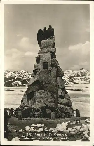 Gotthardpass Passo Monumento Aviatore Guex Gotthardstrasse / Gotthard, St. /Rg. Andermatt