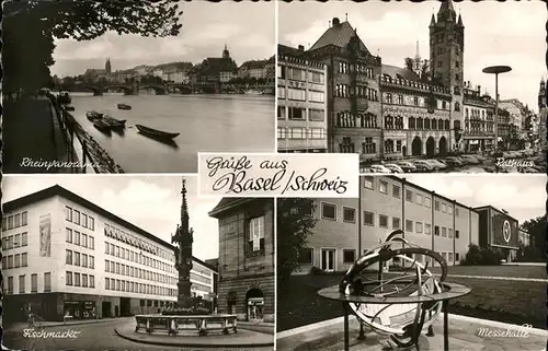 Basel Rathaus Messehalle Fischmarkt  Kat. Basel