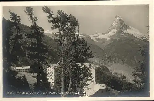 hw02277 Matterhorn VS Riffelalp Kategorie. Matterhorn Alte Ansichtskarten