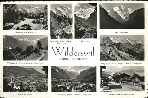 Wilderswil Jungfrau Eiger Moench Jungfrau  Kat. Wilderswil
