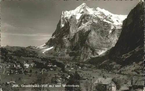 hw02347 Grindelwald Wetterhorn Kategorie. Grindelwald Alte Ansichtskarten