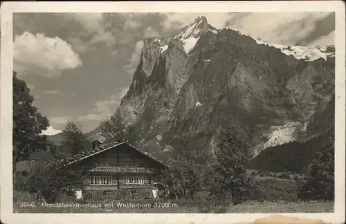 hw02376 Grindelwald Grindelwaelderhaus Wetterhorn Kategorie. Grindelwald Alte Ansichtskarten