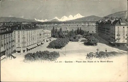 Geneve Place des Alpes Mont Blanc Kat. Geneve