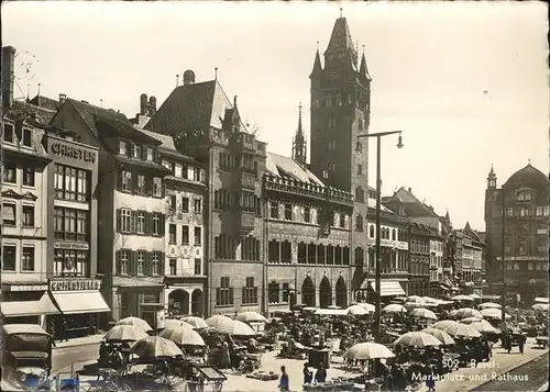 Basel Marktplatz Rathaus  Kat. Basel