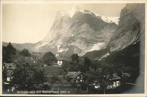 hw02637 Grindelwald Wetterhorn Kategorie. Grindelwald Alte Ansichtskarten