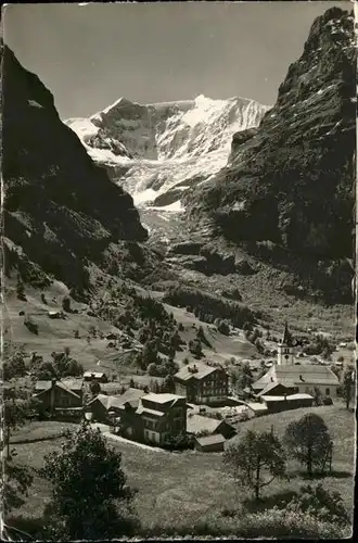 hw02644 Grindelwald Schulhaus Kirche   Kategorie. Grindelwald Alte Ansichtskarten