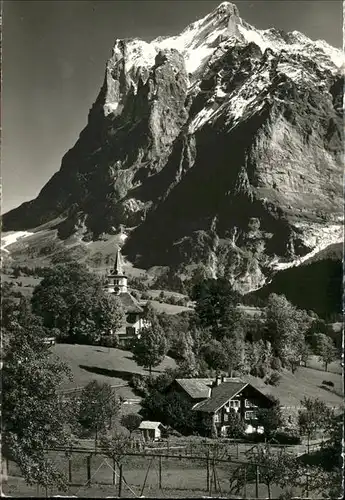 hw02645 Grindelwald Kirche Wetterhorn Kategorie. Grindelwald Alte Ansichtskarten