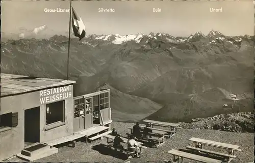 Weissfluh Restaurant Gross Litzner Silvretta Buin Linard Kat. Weissfluh