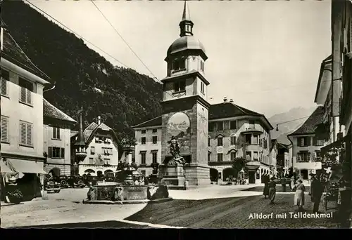 Altdorf UR Tell Denkmal  Brunnen Kat. Altdorf UR