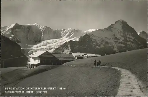 hw03198 Grindelwald Bergstation Fiescherhoerner Eiger Jungfrau Kategorie. Grindelwald Alte Ansichtskarten