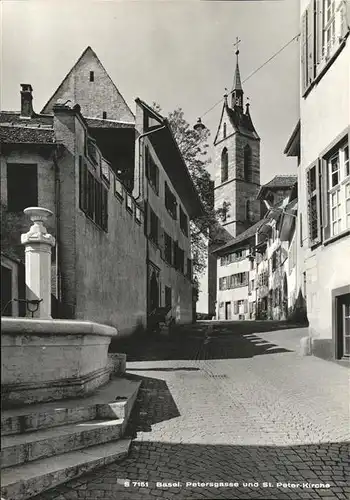 Basel BS Petersgasse St Peter Kirche Brunnen