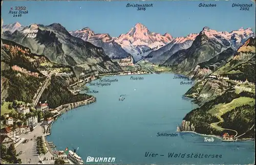 Brunnen SZ Vierwaldstaettersee Fliegeraufnahme 