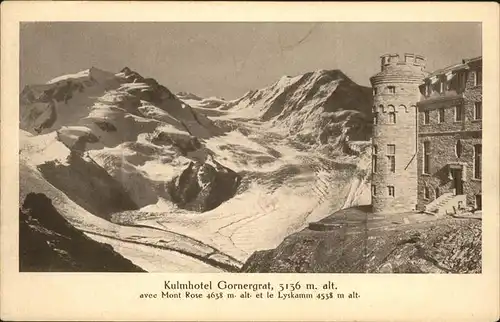 Gornergrat Zermatt Kulm Hotel Laykamm Mont Rose / Gornergrat /Rg. Zermatt