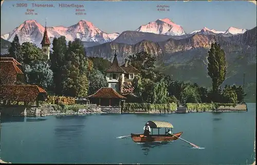 Hilterfingen Thunersee Schiff Jungfrau Eiger Moench / Hilterfingen /Bz. Thun