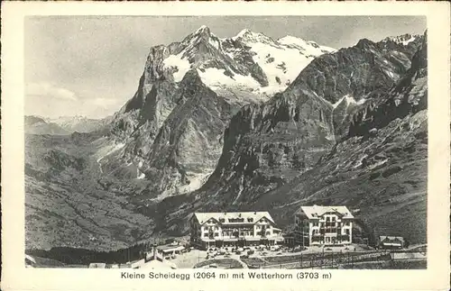 Kleine Scheidegg Wengen Wetterhorn Kat. Scheidegg Kleine