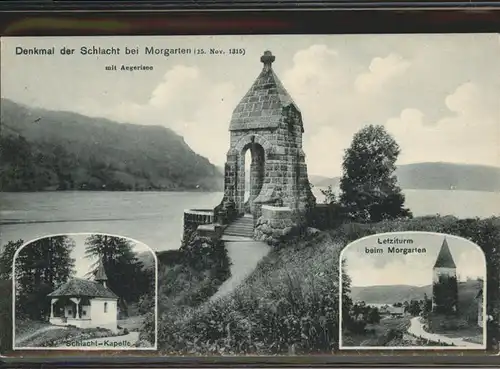 Morgarten Denkmal der Schlacht Letziturm Kapelle Kat. Morgarten