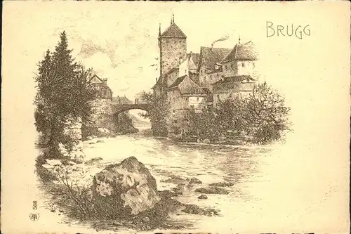 Brugg AG Bruecke Kat. Brugg