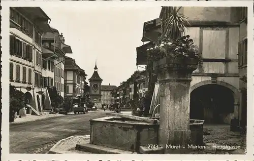 Morat Murten Hauptgasse Brunnen / Murten /Bz. See/Lac