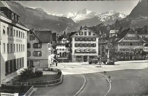 Stans Nidwalden Dorfplatz Hotel Krone Kat. Stans