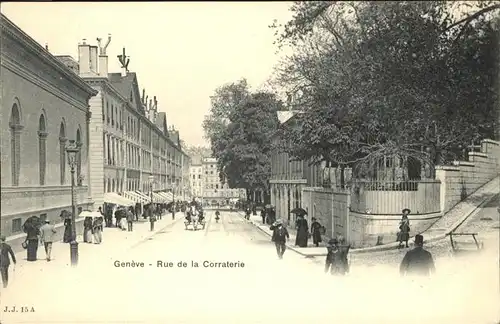 Geneve Rue Corraterie Kutsche Kat. Geneve