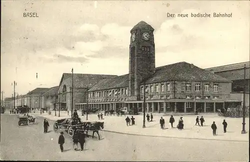 Basel BS neue badische Bahnhof Kutsche