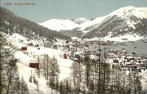 hw04174 Davos GR Winter, Schnee Kategorie. Davos Alte Ansichtskarten