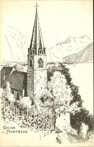 Montreux VD Eglise, Kirche / Montreux /Bz. Vevey