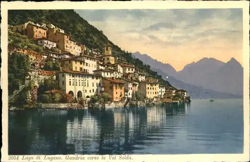 Lugano Lago Gandria verso la Val Solda Kat. Lugano