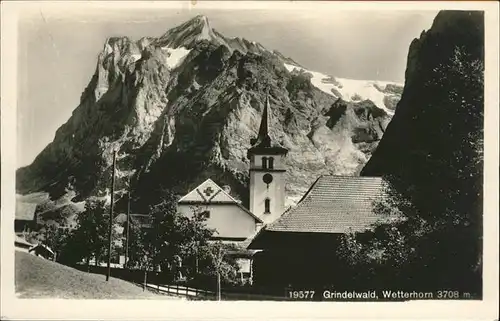 hw04244 Grindelwald Wetterhorn 3708 m Kategorie. Grindelwald Alte Ansichtskarten