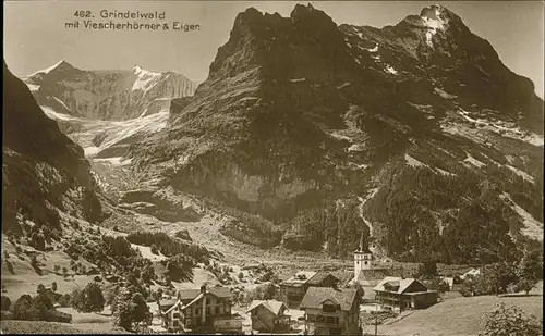 hw04246 Grindelwald Viescherhoerner, Eiger Kategorie. Grindelwald Alte Ansichtskarten