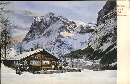 hw04251 Grindelwald Chalet, Wetterhorn Kategorie. Grindelwald Alte Ansichtskarten