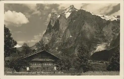 hw04259 Grindelwald Grindelwaldnerhaus, Wetterhorn Kategorie. Grindelwald Alte Ansichtskarten