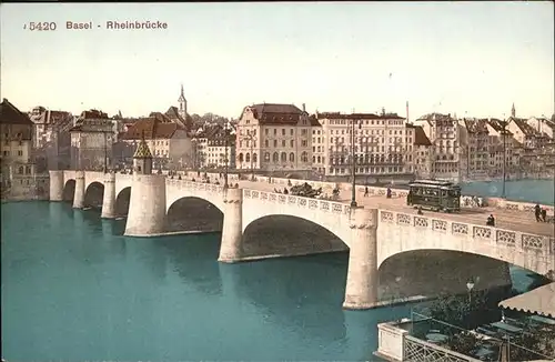 Basel BS Rheinbruecke Strassenbahn