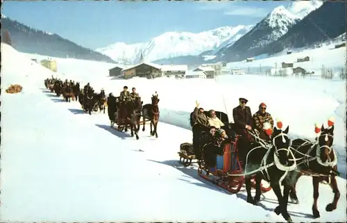 hw04376 Davos GR Schlittenfahrt, Kutschfahrt im Schnee Kategorie. Davos Alte Ansichtskarten