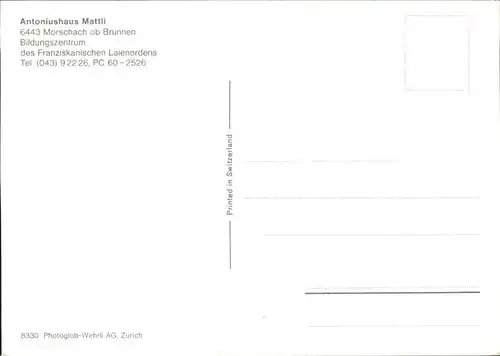 Morschach ob Brunnen Antoniushaus Mattli Kat. Morschach