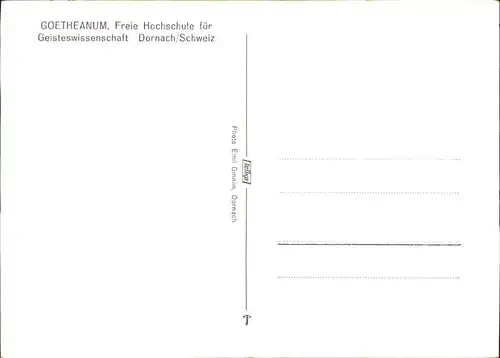 Dornach Basel Goetheanum freie Hochschule f. Geisteswissenschaft