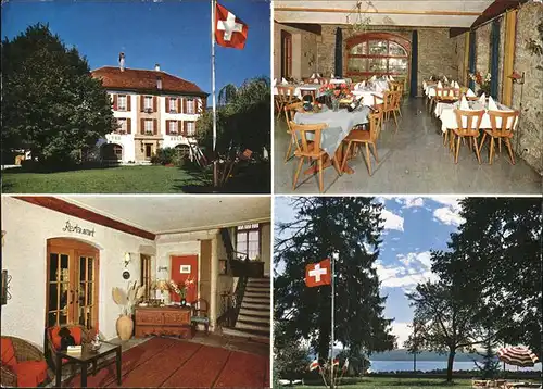 Onnens VD Hotel Restaurant Bellevue Lac Neuchatel Kat. Onnens VD