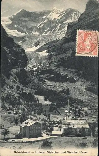 hw04712 Grindelwald Gletscher, Viescherhoerner Kategorie. Grindelwald Alte Ansichtskarten