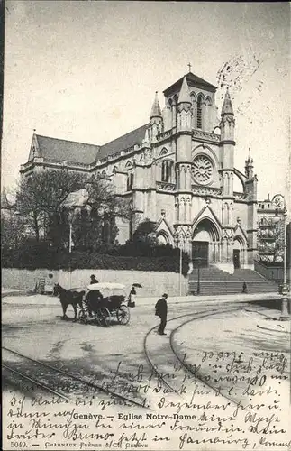 Geneve GE Genf Kutsche Eglise Notre-Dame