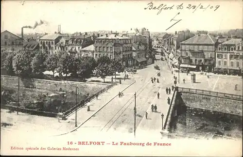 Belfort Belfort Faubourg de France Bruecke Kat. Belfort