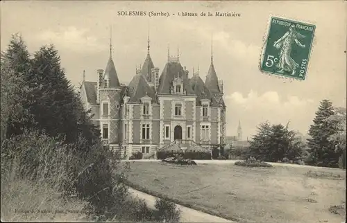 Solesmes Sarthe Chateau Martiniere Kat. Solesmes