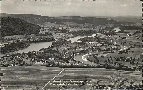 Gebenstorf Aare Limmat Zusammenfluss Kat. Gebenstorf