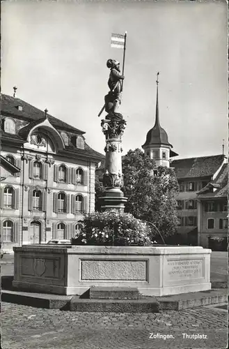 Zofingen Thutplatz Brunnen Kat. Zofingen