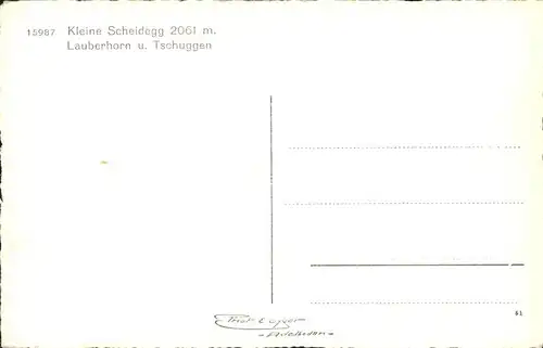 Kleine Scheidegg Interlaken Lauberhorn Tschuggen Kat. Kleine Scheidegg