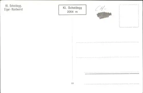 Kleine Scheidegg Interlaken Eiger Nordwald Kat. Kleine Scheidegg