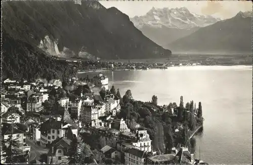 Montreux VD Chateau de Chillon Dents du Midi / Montreux /Bz. Vevey