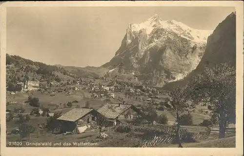 hw12391 Grindelwald Wetterhorn Kategorie. Grindelwald Alte Ansichtskarten