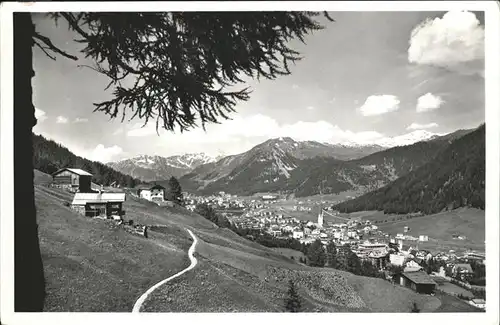 hw12430 Davos GR Seehorn Pischahorn Kategorie. Davos Alte Ansichtskarten