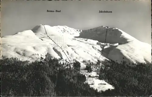 hw12530 Davos GR Braema Bueel Jakobshorn Kategorie. Davos Alte Ansichtskarten