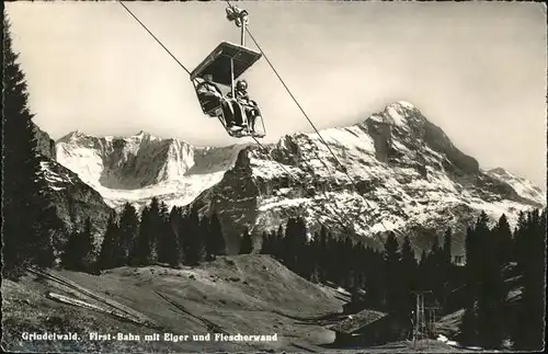 hw12534 Grindelwald First Bahn Eiger Fiescherwand Kategorie. Grindelwald Alte Ansichtskarten